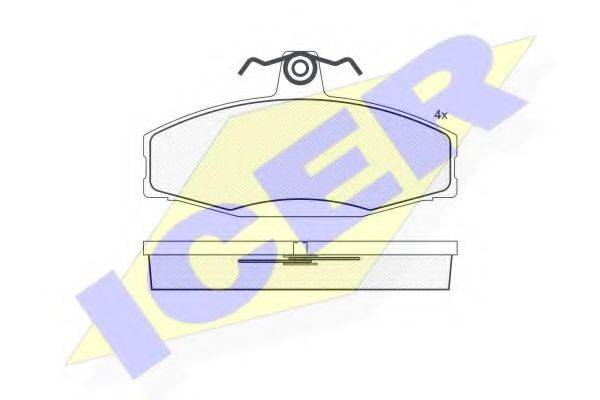 ICER 181317 Комплект тормозных колодок, дисковый тормоз