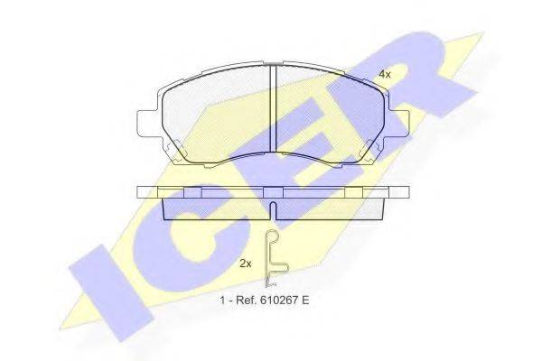 ICER 181318 Комплект тормозных колодок, дисковый тормоз