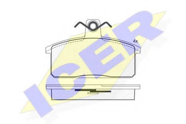ICER 181355 Комплект тормозных колодок, дисковый тормоз