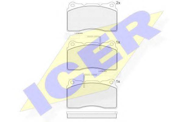 ICER 181515 Комплект тормозных колодок, дисковый тормоз