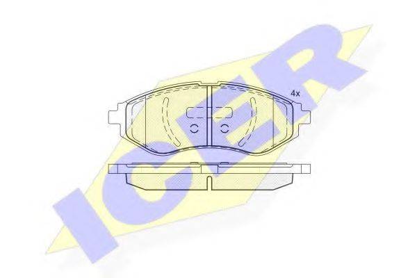 ICER 181566 Комплект тормозных колодок, дисковый тормоз