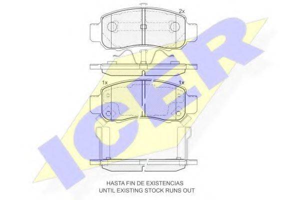 ICER 181609 Комплект тормозных колодок, дисковый тормоз