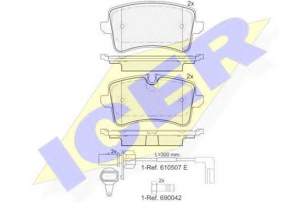 ICER 181986 Комплект тормозных колодок, дисковый тормоз