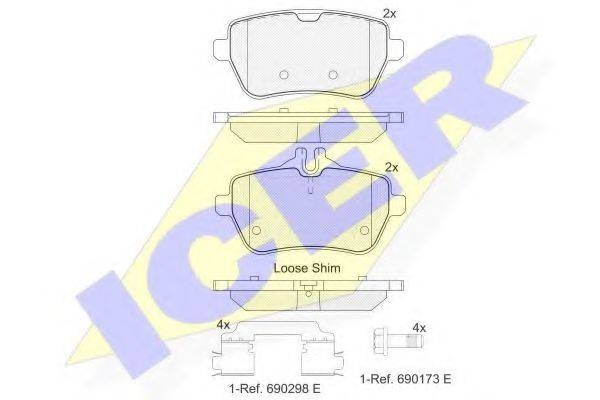 ICER 182076 Комплект тормозных колодок, дисковый тормоз