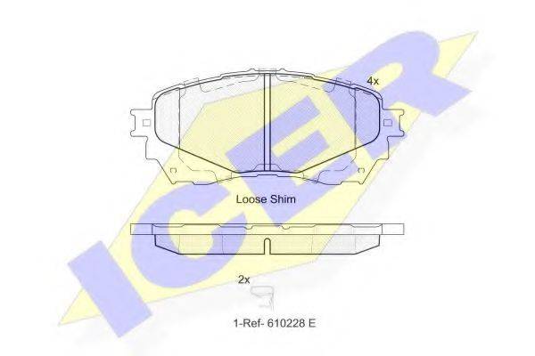 ICER 182126 Комплект тормозных колодок, дисковый тормоз