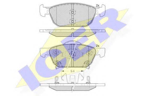 ICER 182183 Комплект тормозных колодок, дисковый тормоз