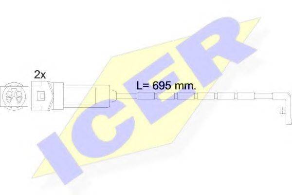 ICER 610241EC Сигнализатор, износ тормозных колодок