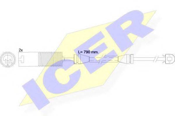 ICER 610242EC Сигнализатор, износ тормозных колодок