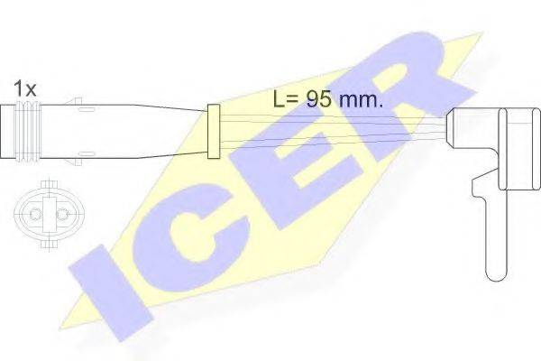 Сигналізатор, знос гальмівних колодок ICER 610323 E C