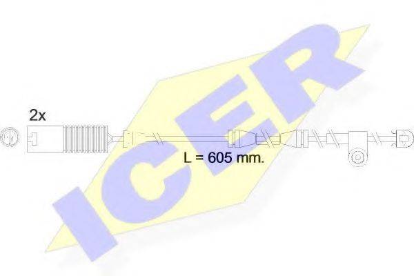 Сигналізатор, знос гальмівних колодок ICER 610390 E C