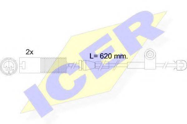 ICER 610396EC Сигнализатор, износ тормозных колодок