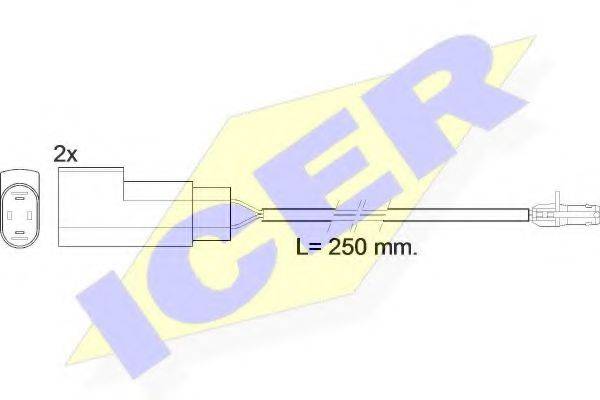 Сигналізатор, знос гальмівних колодок ICER 610412 E C