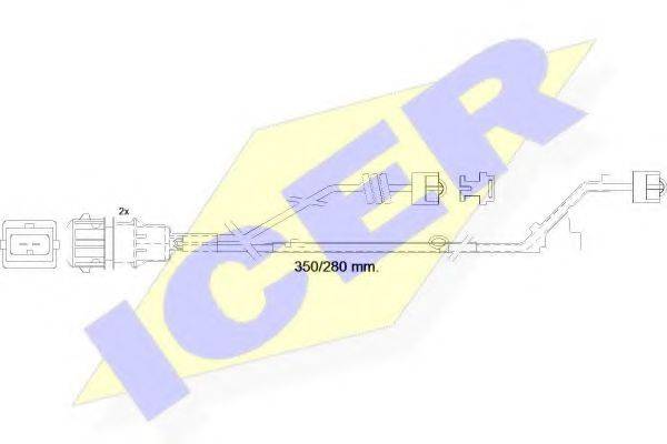 ICER 610423EC Сигнализатор, износ тормозных колодок