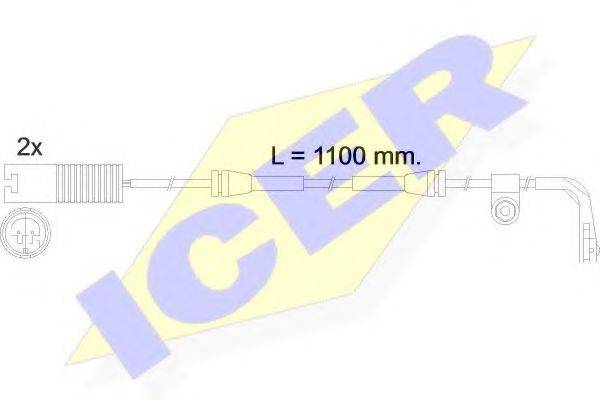 ICER 610457EC Сигнализатор, износ тормозных колодок