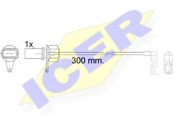 ICER 610459C Сигнализатор, износ тормозных колодок
