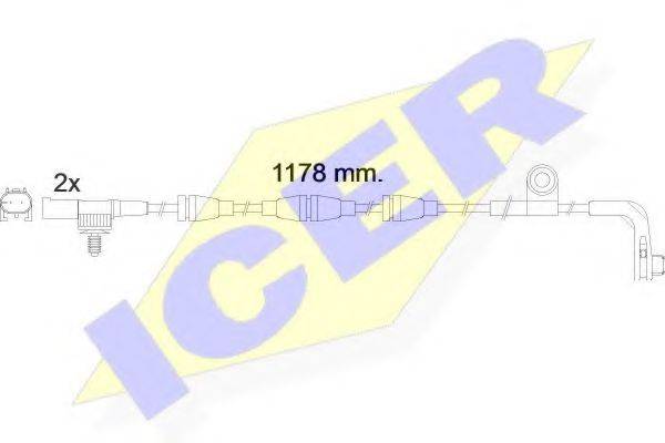 ICER 610481EC Сигнализатор, износ тормозных колодок