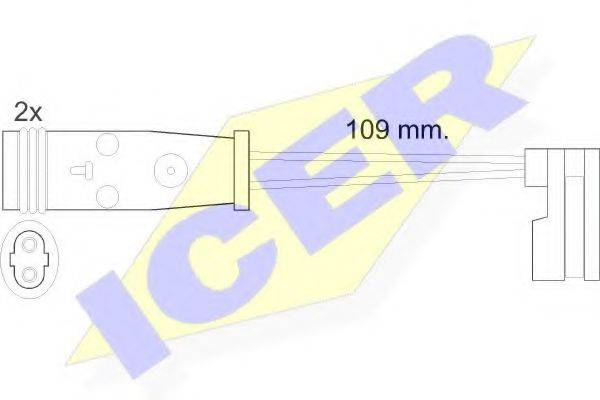 ICER 610483EC Сигнализатор, износ тормозных колодок
