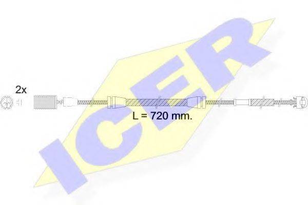 Сигнализатор, износ тормозных колодок ICER 610498 E C