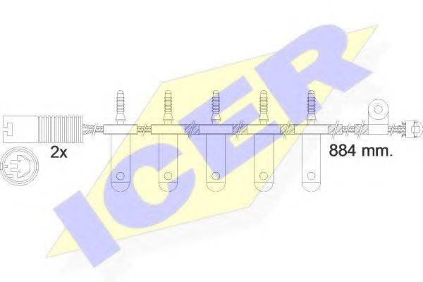 Сигнализатор, износ тормозных колодок ICER 610500 E C