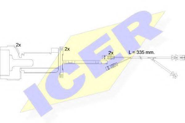ICER 610528EC Сигнализатор, износ тормозных колодок