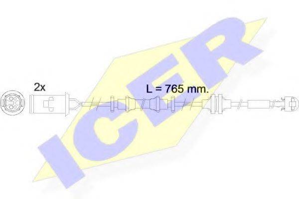 Сигналізатор, знос гальмівних колодок ICER 610535 E C