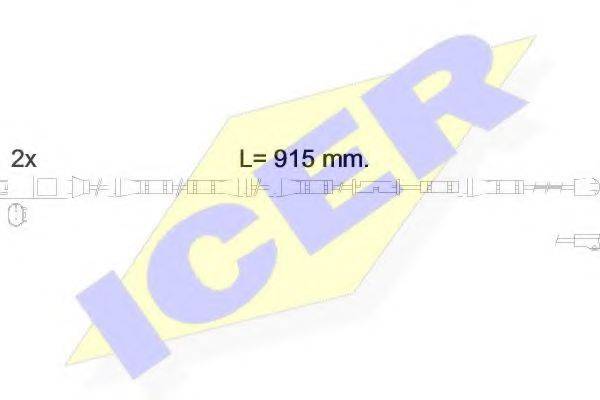 Сигнализатор, износ тормозных колодок ICER 610557 E C