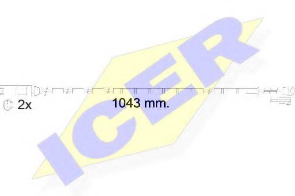 Сигналізатор, знос гальмівних колодок ICER 610560 E C