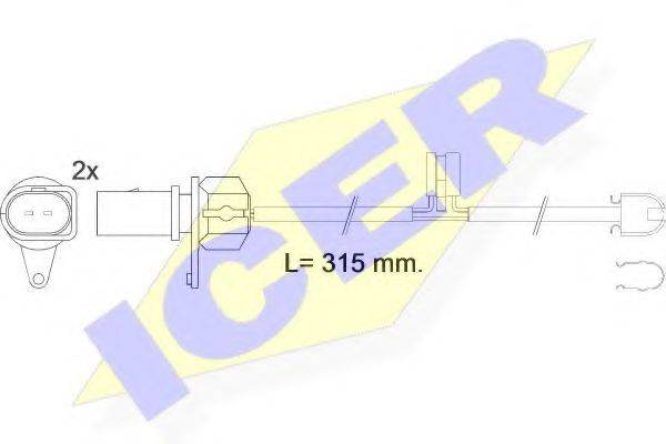 ICER 610569EC Сигнализатор, износ тормозных колодок
