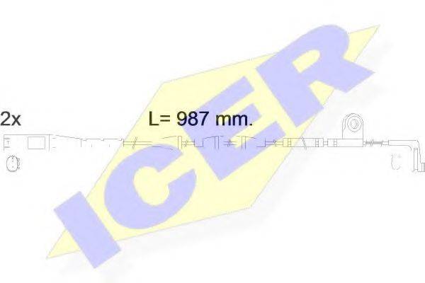 ICER 610571EC Сигнализатор, износ тормозных колодок