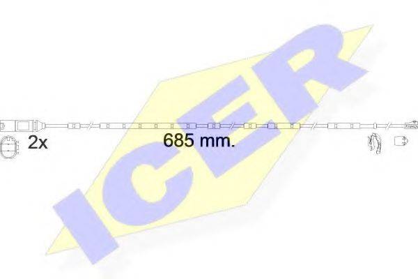ICER 610618EC Сигнализатор, износ тормозных колодок