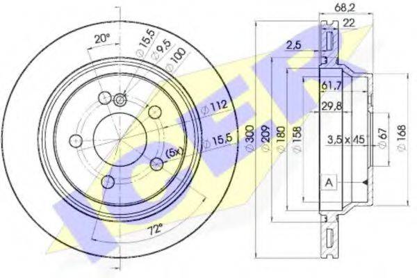 Тормозной диск ICER 78BD0910-2