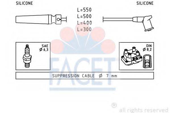 Комплект дротів запалення FACET 4.9509