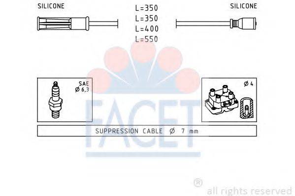FACET 49443 Комплект проводов зажигания