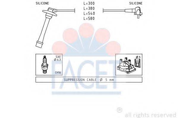 FACET 49435 Комплект проводов зажигания