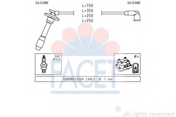 Комплект проводов зажигания FACET 4.9878