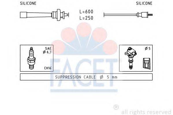FACET 49767 Комплект проводов зажигания