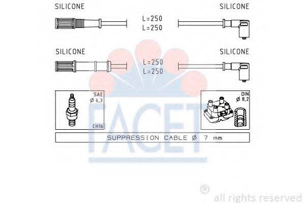 FACET 47170 Комплект проводов зажигания