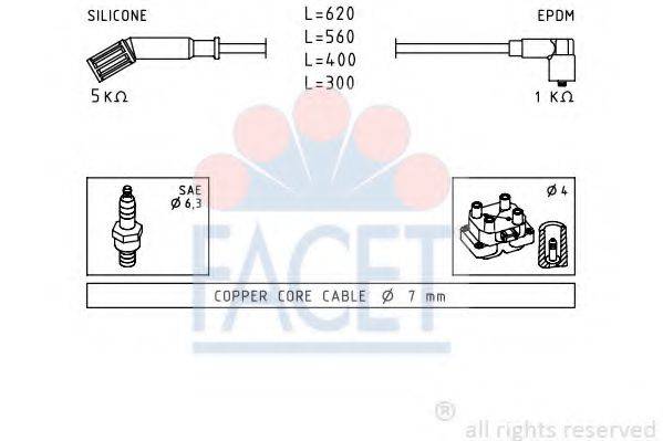 FACET 48694 Комплект проводов зажигания