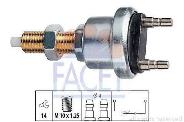 FACET 71006 Выключатель фонаря сигнала торможения; Выключатель, привод сцепления (Tempomat)