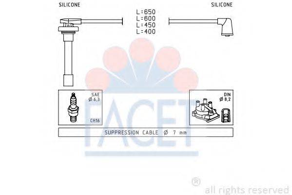 FACET 49714 Комплект проводов зажигания