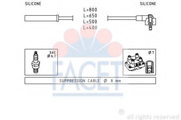 FACET 48864 Комплект проводов зажигания