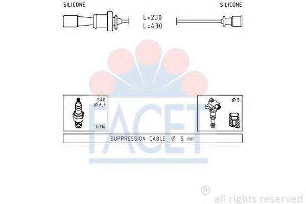 FACET 47251 Комплект дротів запалення