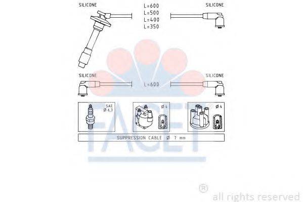 FACET 49879 Комплект проводов зажигания