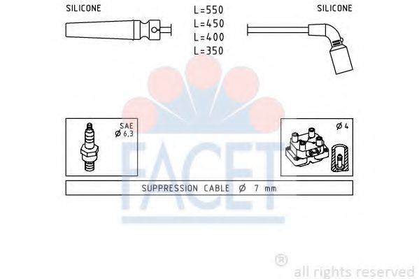 FACET 49680 Комплект проводов зажигания
