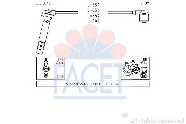 FACET 47106 Комплект проводов зажигания
