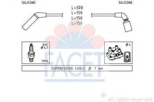 FACET 47006 Комплект проводов зажигания