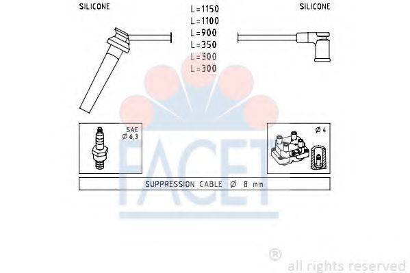 FACET 47214 Комплект проводов зажигания