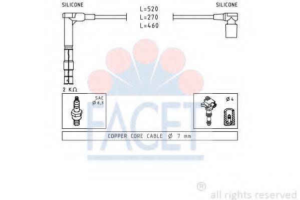 FACET 49316 Комплект проводов зажигания