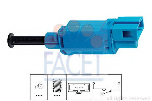 FACET 71142 Выключатель фонаря сигнала торможения; Выключатель, привод сцепления (Tempomat)