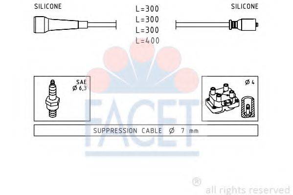 FACET 49492 Комплект проводов зажигания